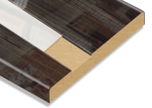 Metallic + White Slot Post - Formed PVC High Glossy AGT MDF Panel
